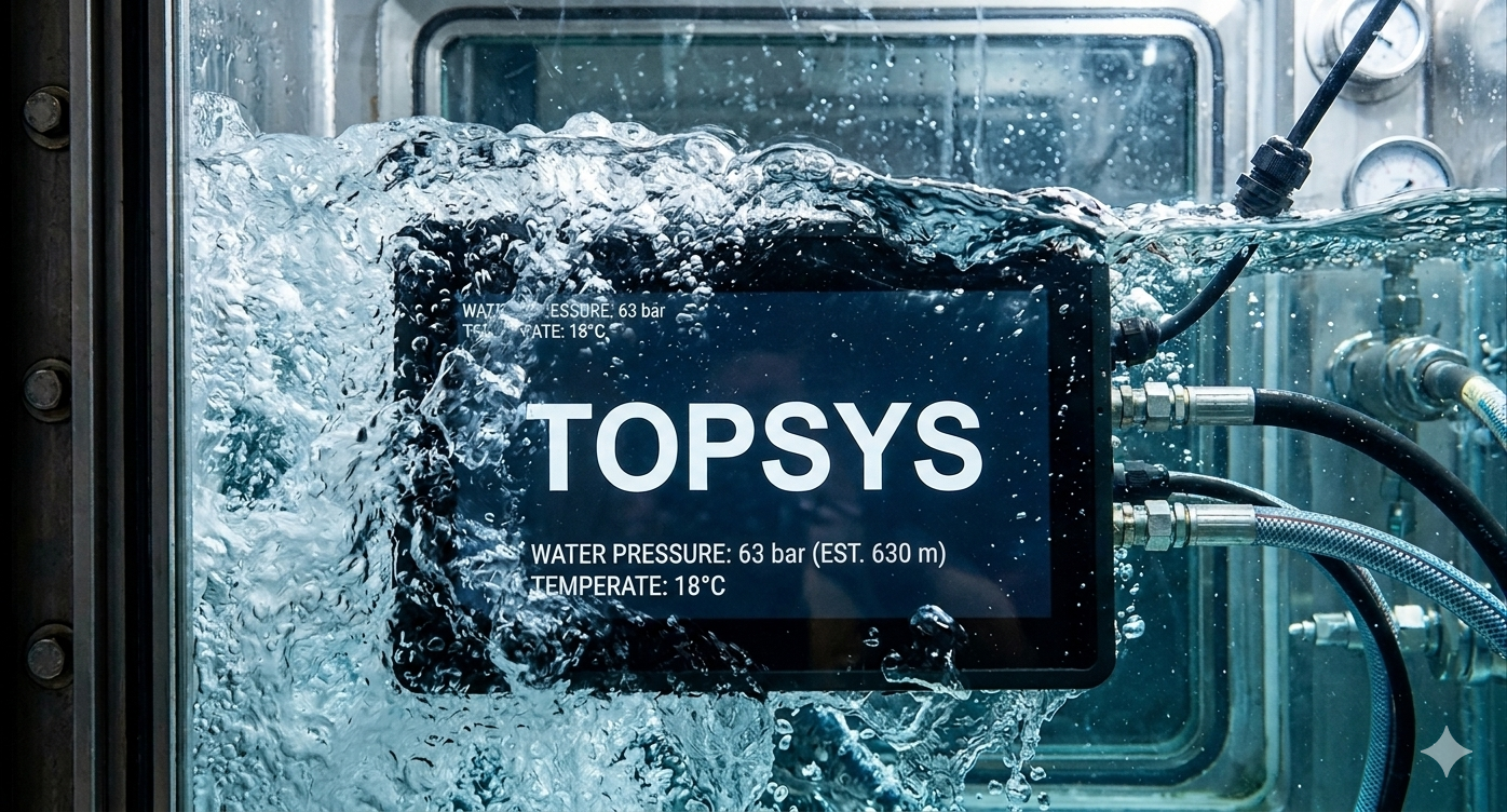 기존 TOPSYS 홈페이지의 방수모니터 소개 이미지